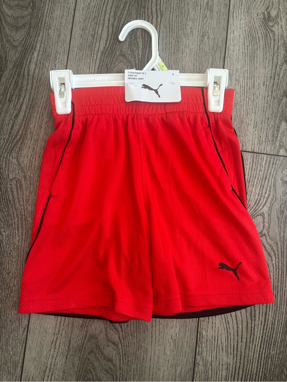 Puma 2 pc shorts Bright Red Athletic Shorts and black